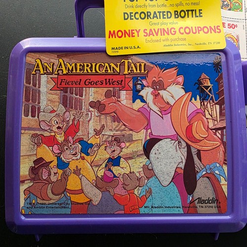Vintage 1991 An American Tail Fievel Goes West Brotdose & Thermoskanne von Aladdin - Bild 2 von 9