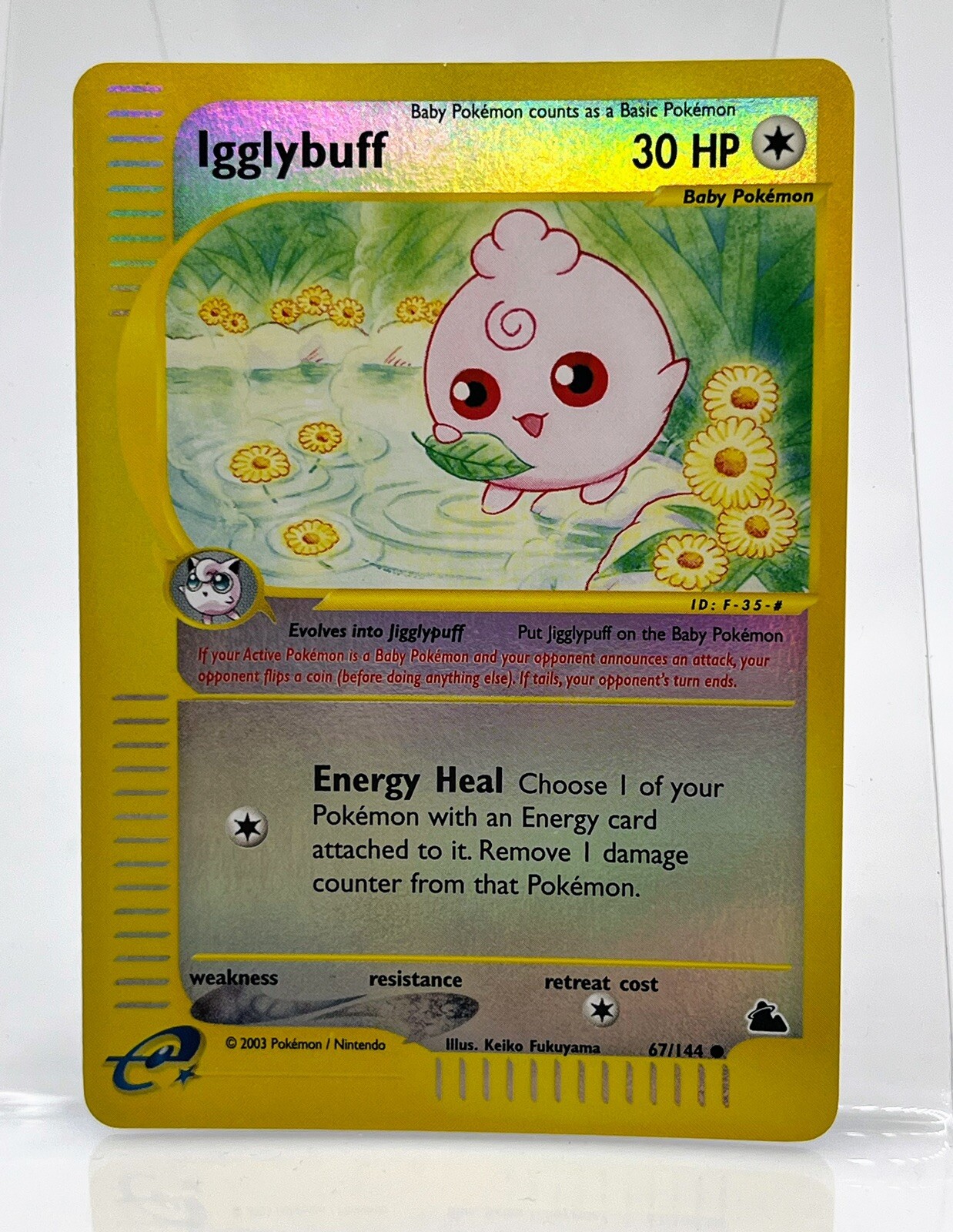 Igglybuff Skyridge 67/144 Reverse Holo E-SERIES WOTC Pokemon Card 2003 NM