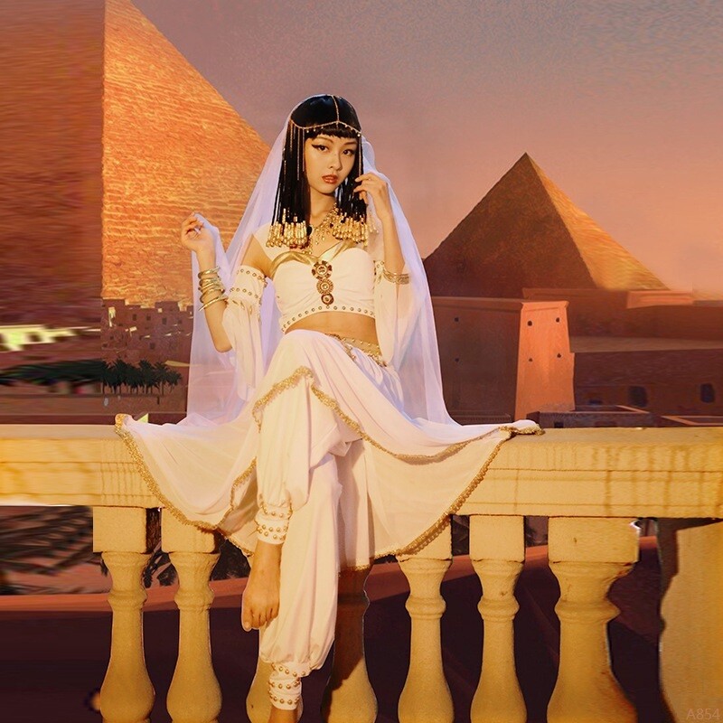 Disfraz de Halloween Cosplay Cleopatra Princesa Egipcia Carnaval Afrodita Danza