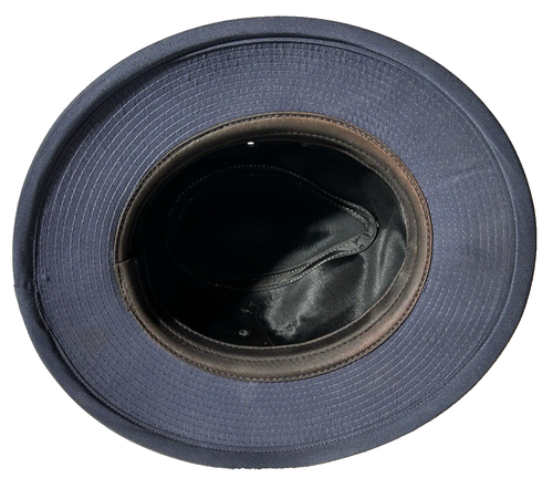 Safari Hat ~ Men's Headgear-Hat ~ Navy Blue ~ 22" ~ Polyester ~ Made in USA - Picture 4 of 5