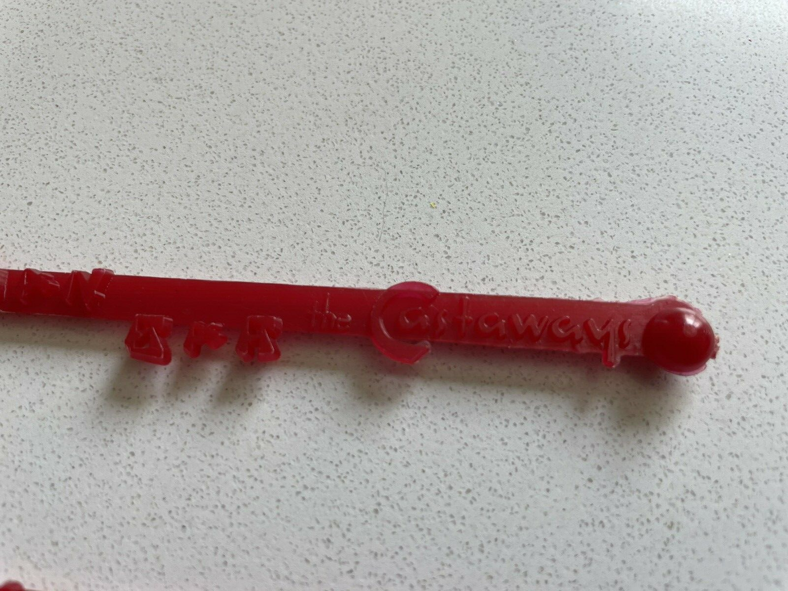 Vintage Swizzle Stick THE CASTAWAYS Tiki Tahitian Wreck Bar Miami Beach