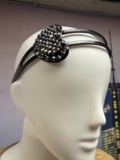 Sparkle Shine: 10-Pack Crystal Headbands with Bling Heart