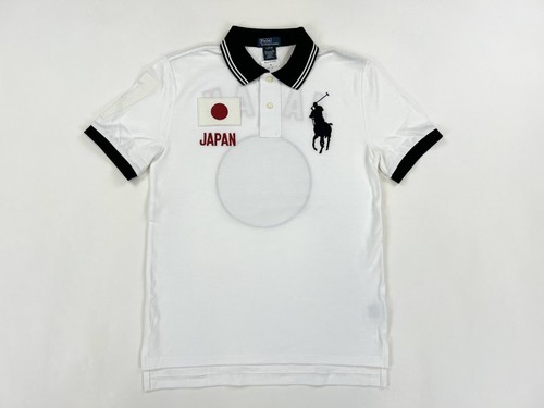 *MINOR DEFECT* Polo Ralph Lauren Boy's Japan Polo Shirt - White - Size: 14/16 - Picture 1 of 6