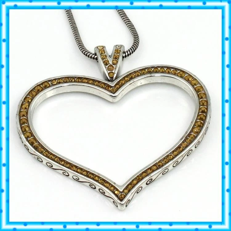 UNDERCOVER Collana Cristallo Oro Brighton Secret of Love Heart Nuova con etichette $58