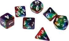 SDZ0001-10 Sirius Dice RPG Dice Set (7): Rainbow Translucent Resin