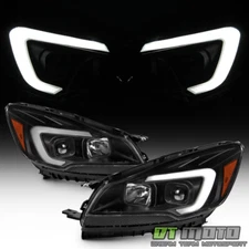 Black 2013 2014 2015 2016 Ford Escape LED Tube Projector Headlights Headlamps