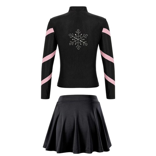 Kids Girls Sports Outfit 2 Piece Activewear Zipper Sportswear Gymnastics Set - Picture 42 of 56