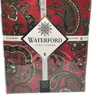 Waterford Christmas Paisley 60"x144" Oblong Tablecloth Red Green White Cotton