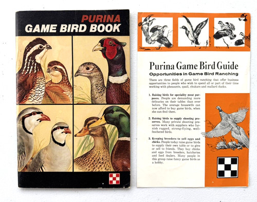VINTAGE RARE ROLSTAN PURINA GAME BIRD BOOK BOOKLET WITH PULLOUT - DAMAGE!! READ!