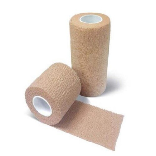 10 Rolls Self-Adhesive Bandage Gauze Elastic Adherent Tape Wrap 5cm x 4.5m Tan - 第 4/7 張圖片