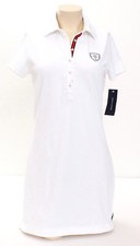 Tommy Hilfiger White Short Sleeve Polo Shirt Dress Women's NWT