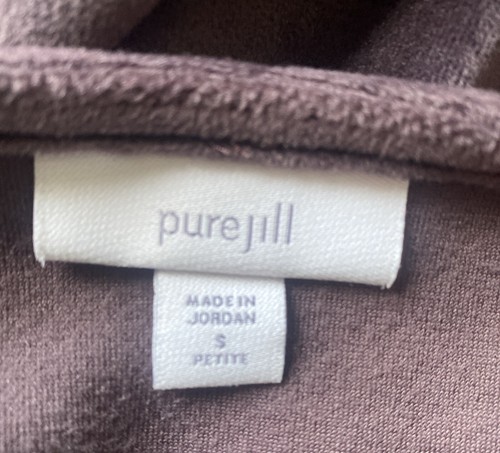 J.JILL Pure Jill Velour Purple Size Petite Small Long Sleeve Tunic W/ Pockets - Picture 9 of 11