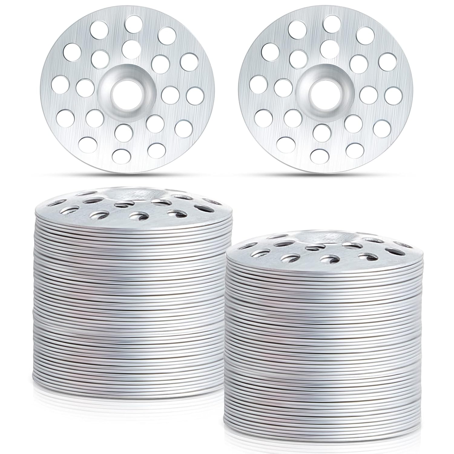 200 Pcs 1 Inch Zinc Plated Plaster Washers Metal for Screws Profile Flat Ceiling