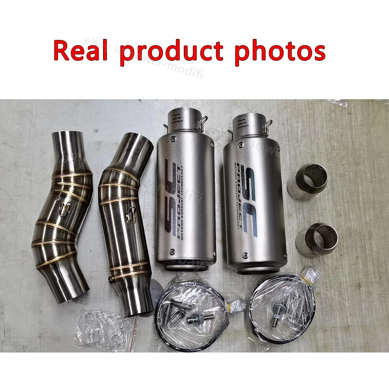 Deslizable para Kawasaki Ninja Z1000 2010-2025 tubo de enlace de escape medio puntas de silenciador de 51 mm Foto 4 de 4