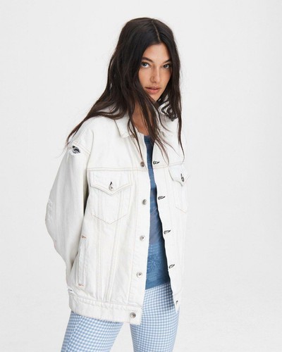 Bone Max Trucker Denim Jacket Size 