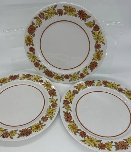 Mikasa Mediterrania Judy Sue Salad Plates Set Of 3 Lot Japan Retro Floral 7.5”
