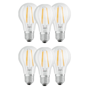 Osram LED 6,5W Glühbirne GLS A60 Sockel Classic A 60W kaltweiß 4000k 6er Pack