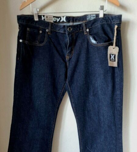 Hurley Damen Bootcut Jeans 31/11 Dark Wash Denim Low Rise Stretch 36 x 33 Neu mit Etikett - Bild 2 von 10