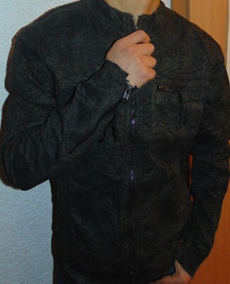 be edgy Berlin Übergangsjacke dunkelgrün schwarz khaki leaf