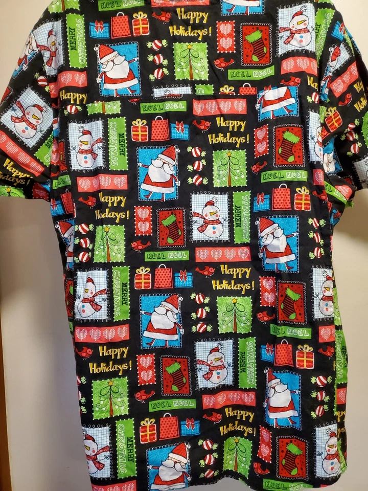 Women's Scrub Shirt Top Christmas Holiday Size 2X made by SCRUBSTAR - Image 2 of 4