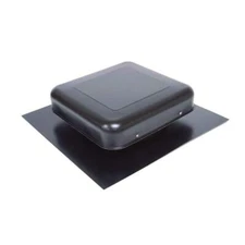 50 sq. in. NFA Black Aluminum Square-Top Round Throat Roof Vent (Carton of 12)