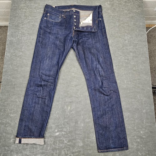 J Crew Jeans Men 32x30 (Tag 32x32) Raw Selvedge Kaihara Denim 770 Slim Straight