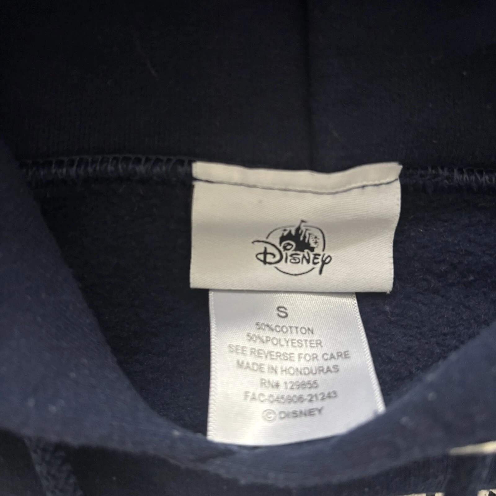 VETEMENTS Felpa con cappuccio blu Walt Disney World adulto taglia piccola grafica Topolino