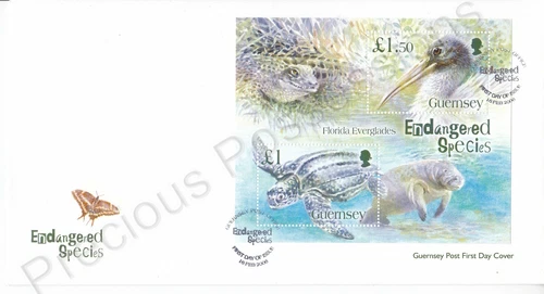 GUERNSEY FDC FIRST DAY COVER 2006 ENDANGERED SPECIES FLORIDA EVERGLADE SG MS1096