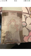 NEW NEXT Girls Shaped Unicorn Single Duvet Bedset Bedding