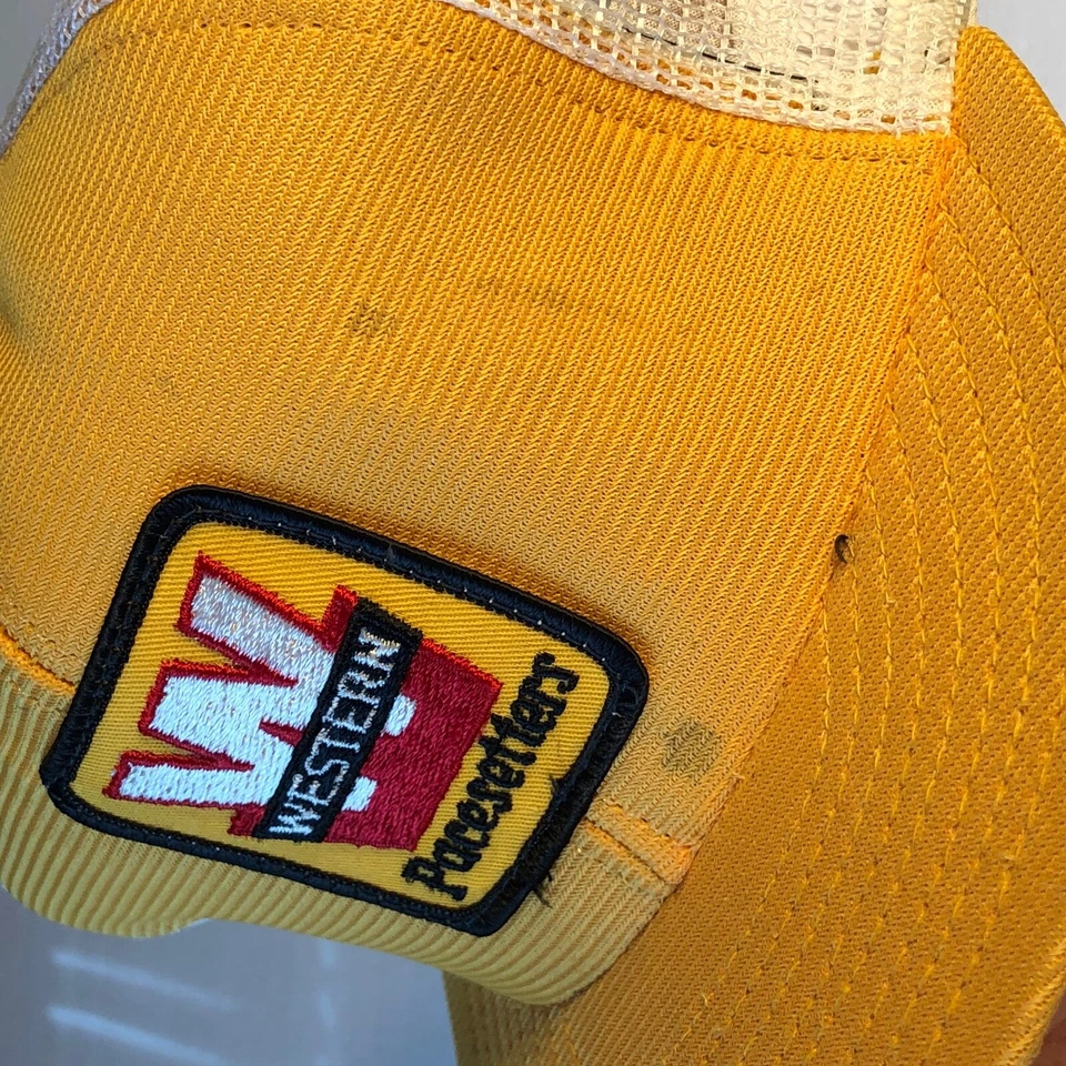 Sombrero de camionero vintage años 70 80 WESTERN PACESETTERS SNAPBACK tapa de plataforma de petróleo para pozo de gas Foto 3 de 4