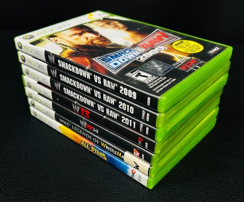 7x WWE Wrestling Games for the Microsoft Xbox 360 - Various Titles TESTED