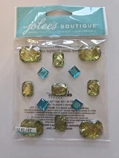 Jolees Boutique Foil Jewels Sapphire scrapbooking stickers 
