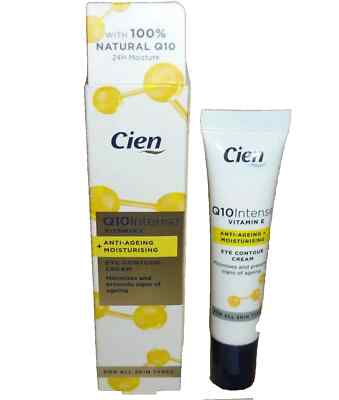 Cien Q10 Intense Anti Aging Moisturising Eye Contour Cream 15ml Vitamin E