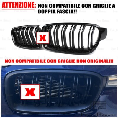 Strisce Griglia Anteriore Per BMW E71 X6 2008-2011 - 3 Pezzi, 7 Lamelle, Inserti Sportivi