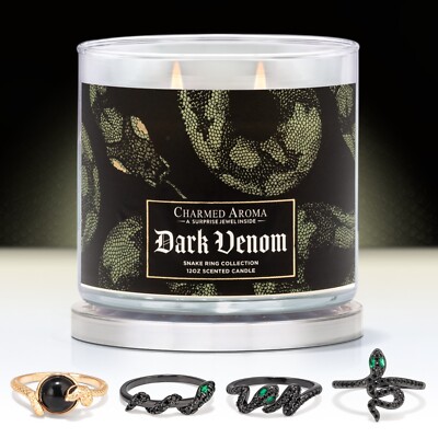 Charmed Aroma Dark Venom Snake Candle and Mystery Snake
