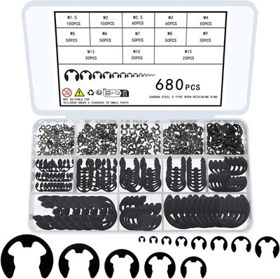 680 STK E Clip Sicherungsringe, Sprengringe, Interner Externer Sicherungsscheibe