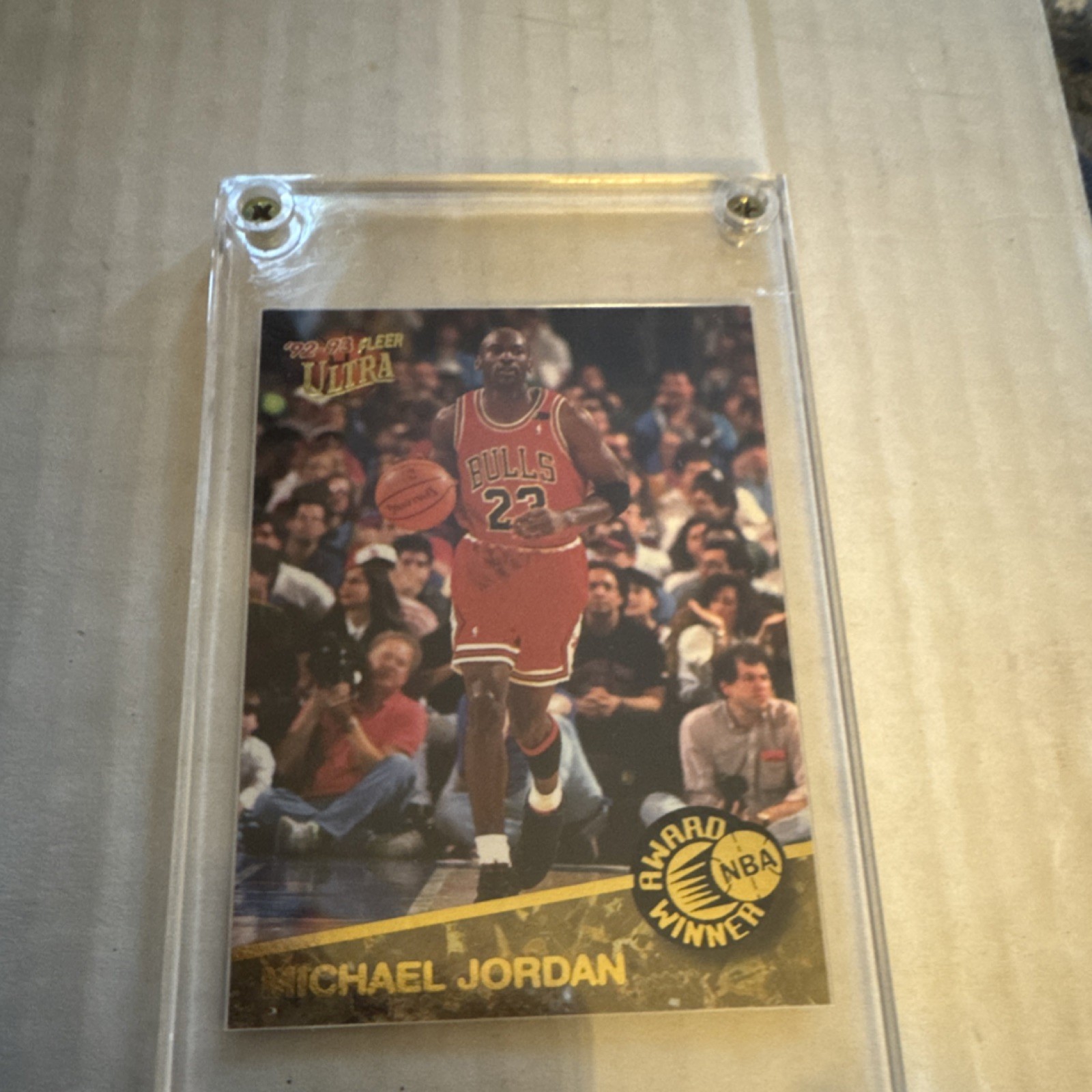 Fleer 1992-93 Ultra Award Winner Insert Michael Jordan Bulls #1 Basketball Card