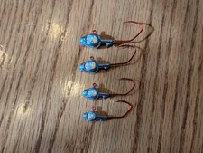 100 Minnow head Unpainted Jig Head Red Sickle Hooks - Multiple Sizes Available