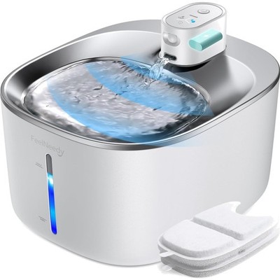 Katzenbrunnen kabellos mit Bewegungssensor Batteriebetrieben 4000 mAh 4L Trin...