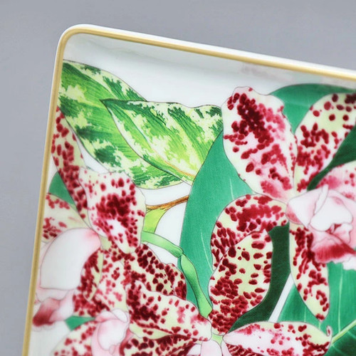 Hermes Passifolia Sushi Plate 16 x 12 cm 044089 - Picture 4 of 6