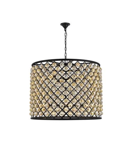 Elegant Lighting Madison 36" 12 Light Royal Crystal Pendant Lamp - Picture 1 of 8