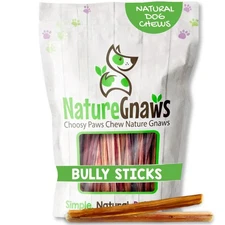 Extra Thin Bully Sticks for Small Dogs 5-6" (10 Count) - Long Lasting for Lig...