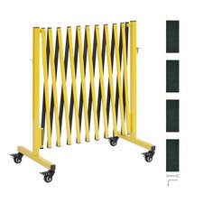 VEVOR Expandable Barricade 13FT Expandable Safety Barrier with Locking Casters