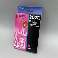 Genuine Epson 802XL Magenta High Capacity Ink Cartridge Expiration 2028