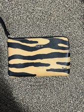 Coach Zebra Print Mini Wristlet