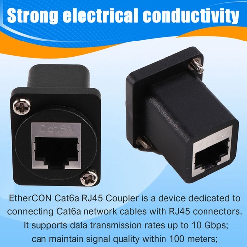 2 Stück Ethernet GigE RJ45 6A EtherCON Feedthru Modular Panel Connector fü4303 - Afbeelding 5 van 7