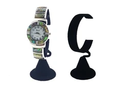 N'ice Packaging 2-Pack Black Velvet Wrist Watch Bracelet Jewelry Showcase Dis...