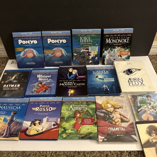 Anime Blu-ray und DVD Konvolut. Castle In The Sky., Whisper Of The Heart, Ponyo Und M