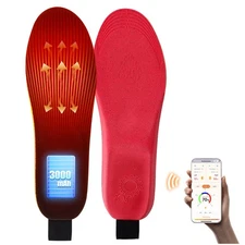 1 Pair Electric Heated Insole Foot Warmers APP Control 3-Temperature Adjustable