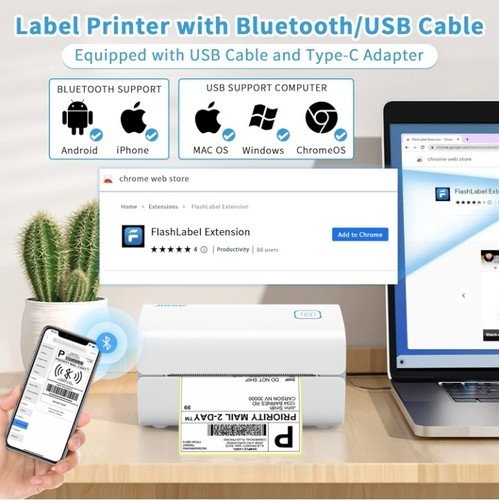 Shipping Label Printer for Shipping Packages - Barcode Label Printer - 4x6 De... - Afbeelding 6 van 6